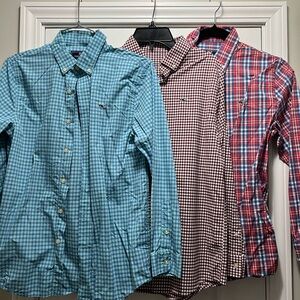 Set of 3 Boy’s Vineyard Vines Button Down Dress Shirts Size Medium 12-14